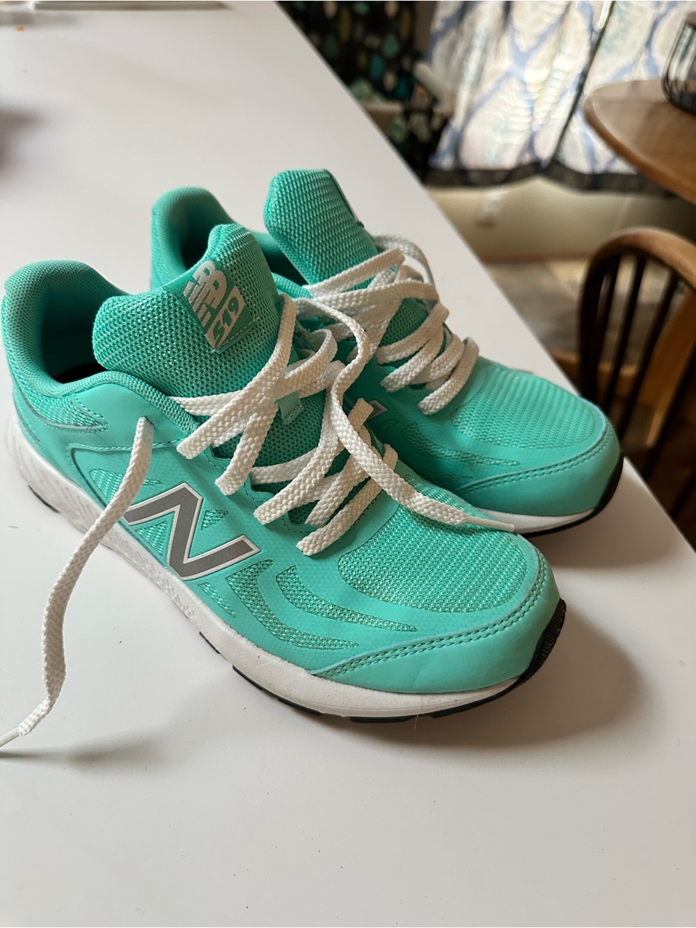 New Balance Teal Athletic Sneakers with White Laces